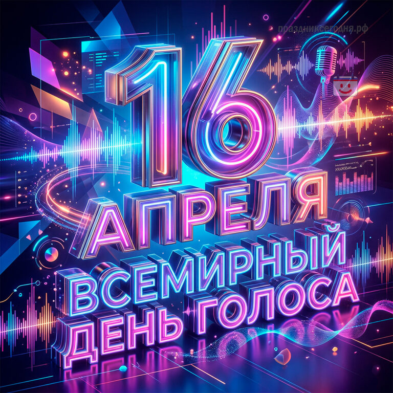 открытка праздник всемирный день голоса 16 апреля