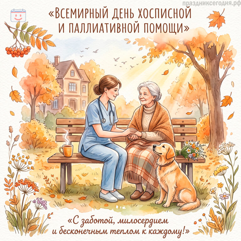 Открытка ко Всемирному дню хосписной и паллиативной помощи