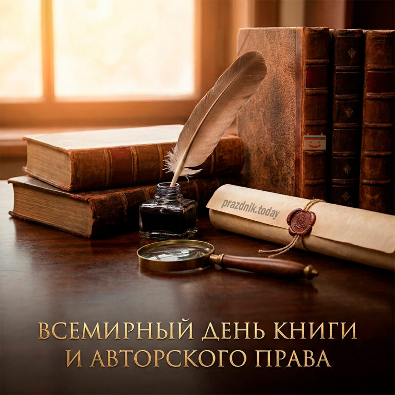 открытка к празднику Всемирный день книги и авторского права 23 апреля
