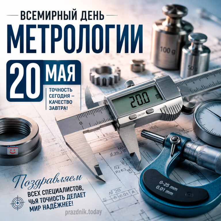 Открытка ко Всемирному дню метрологии 20 мая