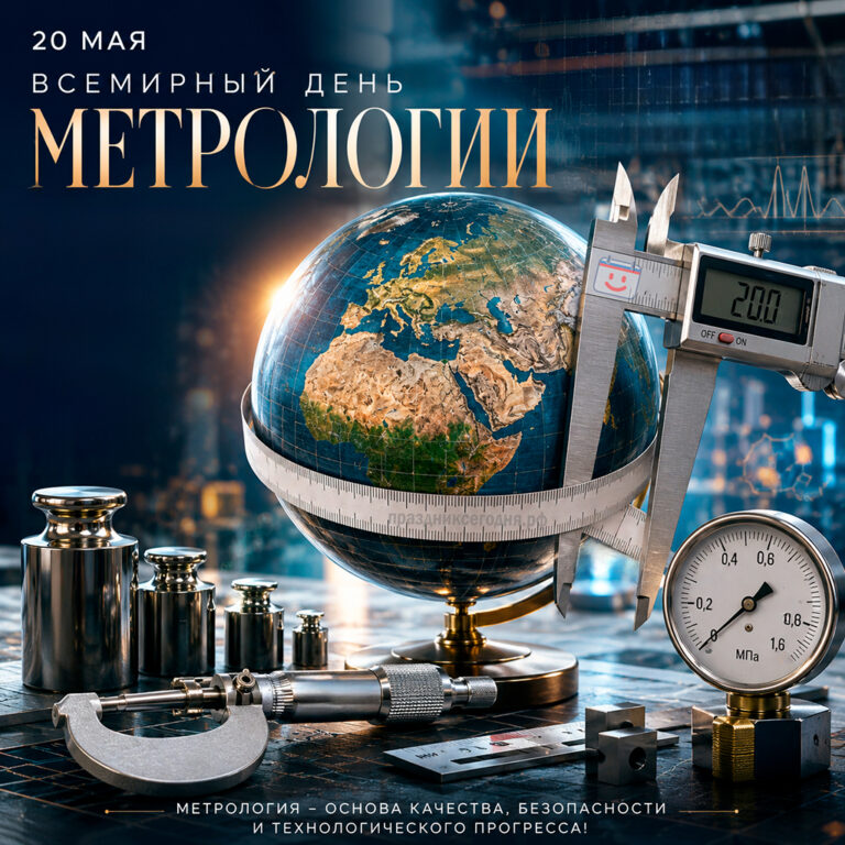Открытка ко Всемирному дню метрологии 20 мая
