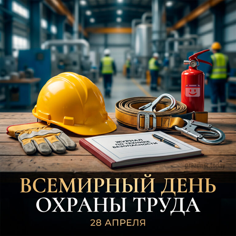 Открытка ко Всемирному дню охраны труда 28 апреля