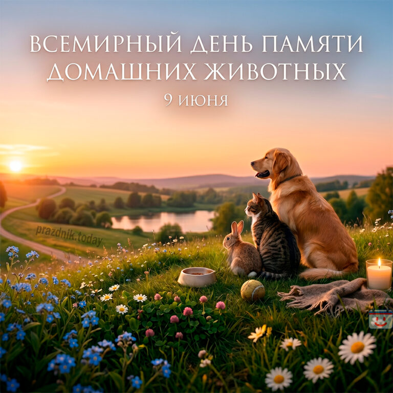 Открытка ко Всемирному дню памяти домашних животных