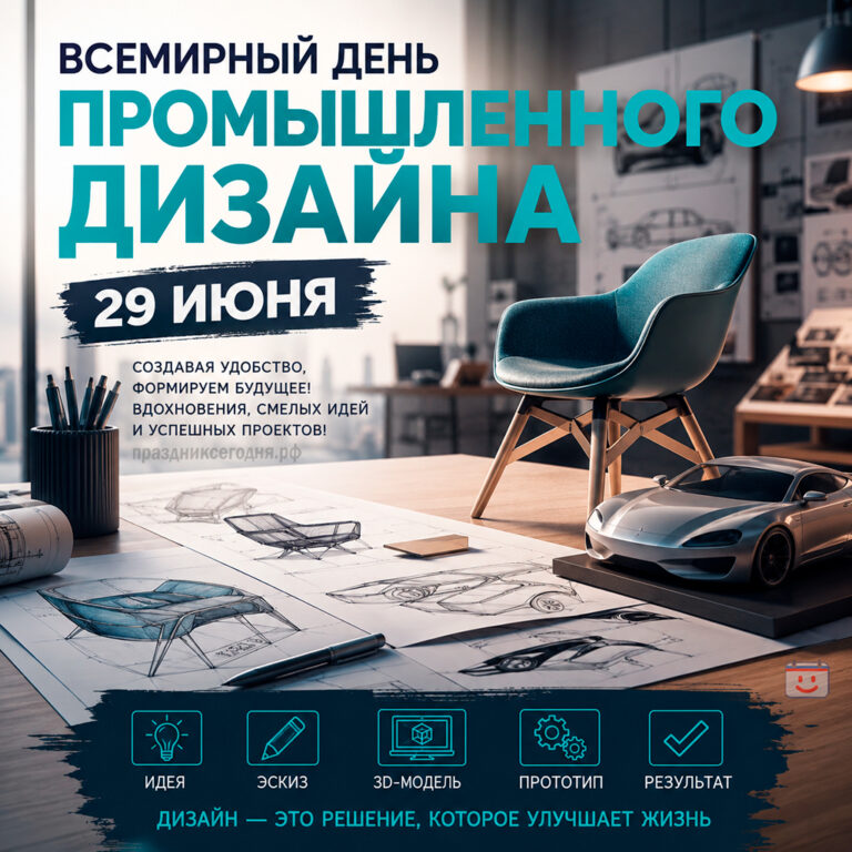 Открытка ко Всемирному дню промышленного дизайна 29 июня