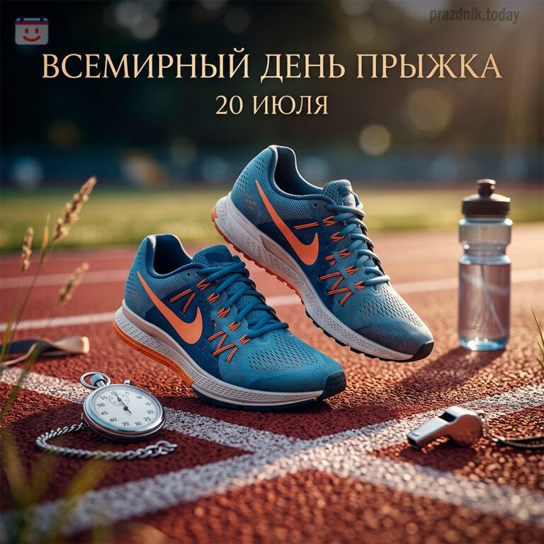 Открытка ко Всемирному дню прыжка 20 июля