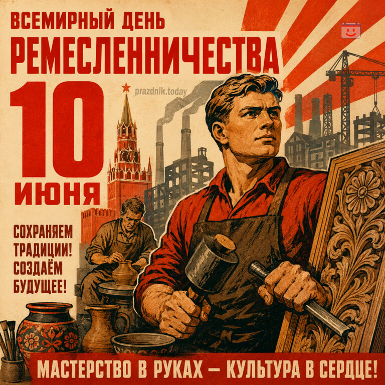 Открытка ко Всемирному дню ремесленничества 10 июня