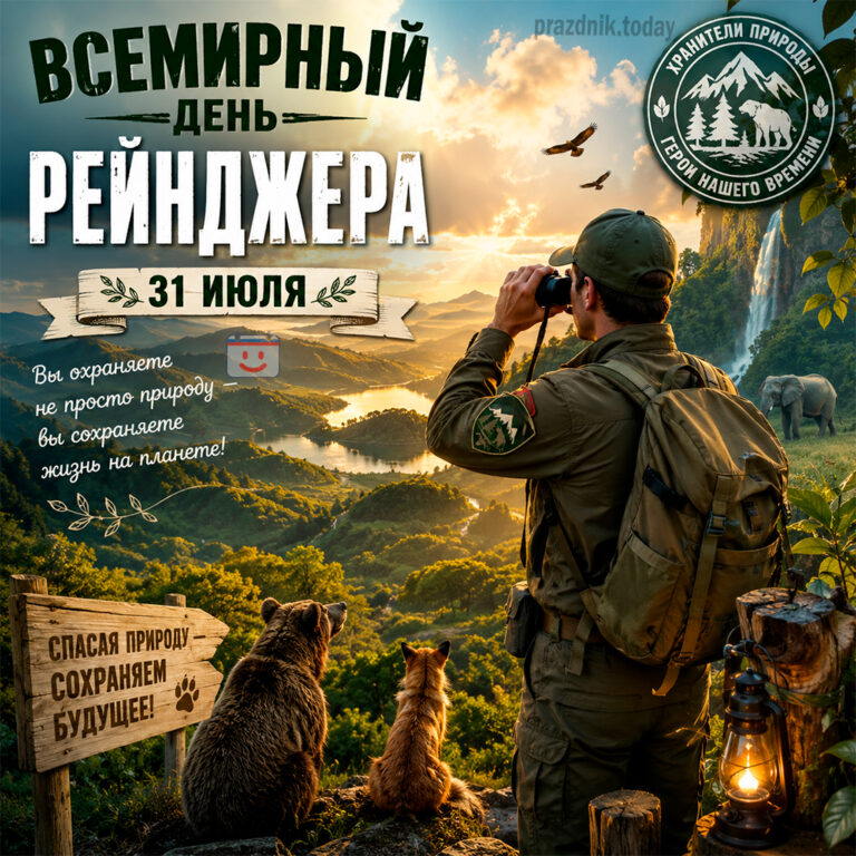 Открытка ко Всемирному дню рейнджера 31 июля