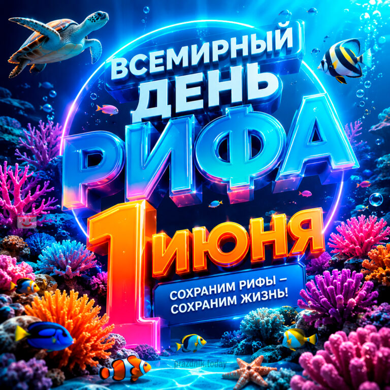 Открытка ко Всемирному дню рифа 1 июня