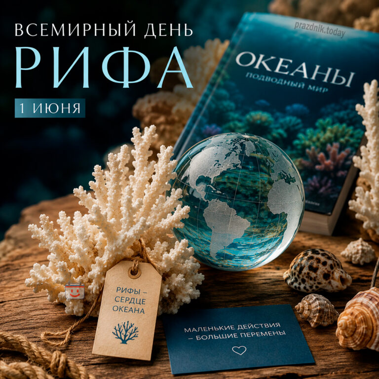 Открытка ко Всемирному дню рифа 1 июня