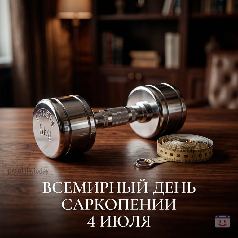 Открытка ко Всемирному дню саркопении 4 июля