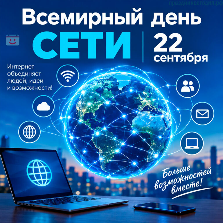 Открытка ко Всемирному дню сети 22 сентября