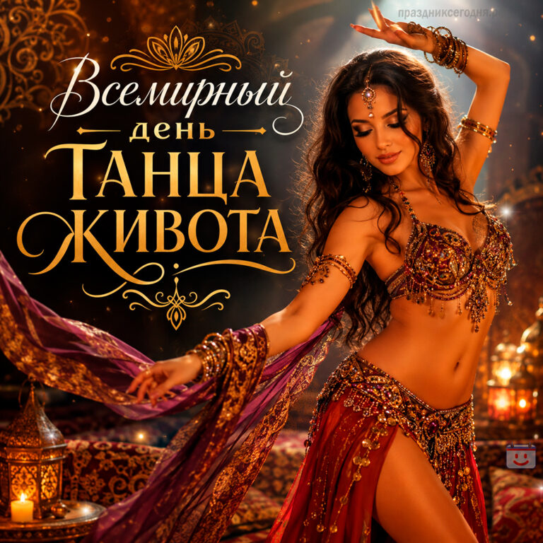 Открытка ко Всемирному дню танца живота