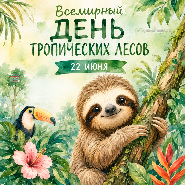 Открытка ко Всемирному дню тропических лесов 22 июня