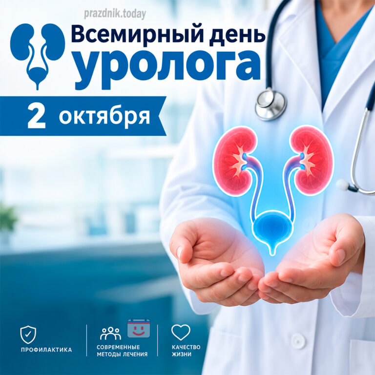 Открытка ко Всемирному дню уролога 2 октября