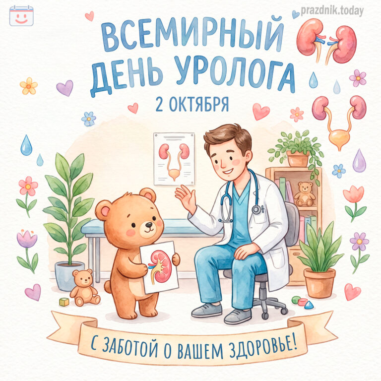 Открытка ко Всемирному дню уролога 2 октября