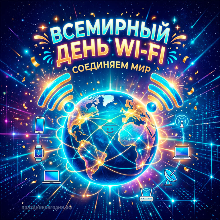 Открытка ко Всемирному дню Wi-Fi 20 июня